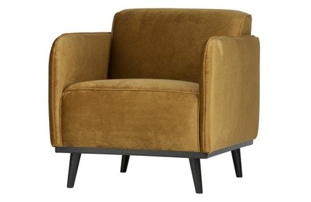 Velvet armchair BE PURE Statement honey