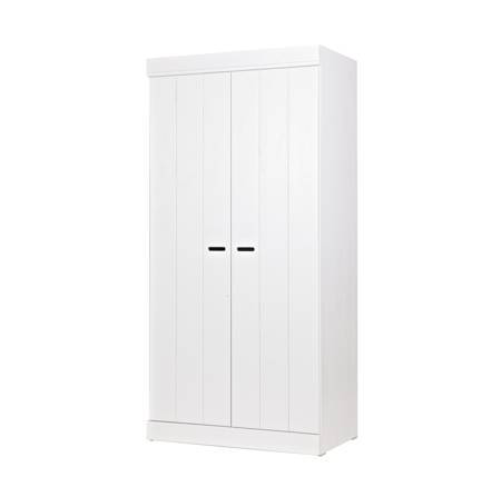 WOOOD CONNECT 2-door wardrobe without drawers, pine white