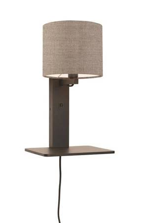 Wall lamp with shelf ANDES GOOD&MOJO black and beige