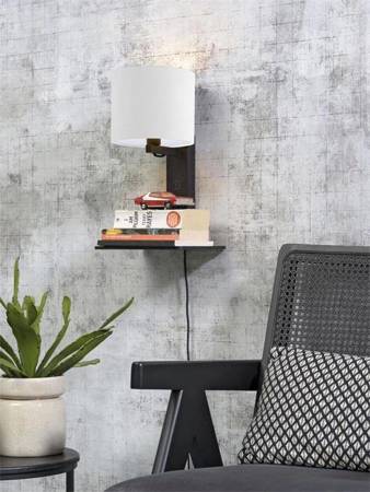 Wall lamp with shelf ANDES GOOD&MOJO black and white