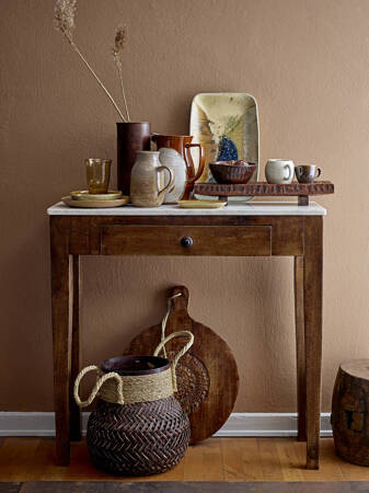 Willow Plate, Brown, Stoneware