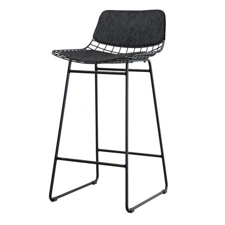 Wire HK LIVING Comfort Bar Stool Cushion Set Black