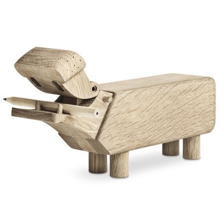 Wooden decoration KAY BOJESEN Hippopotamus natural