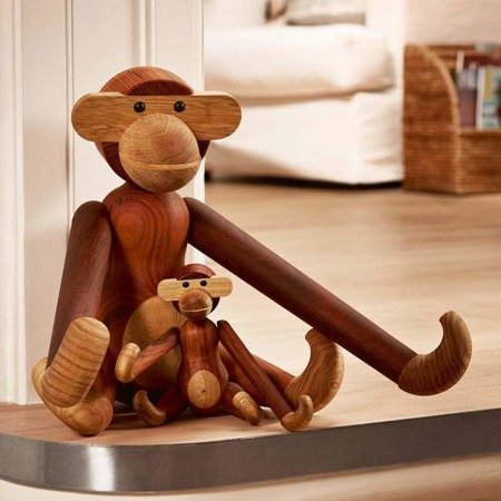 Wooden decoration KAY BOJESEN Monkey large natural