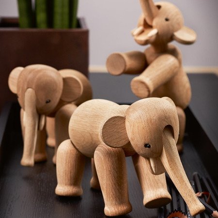 Wooden decoration KAY BOJESEN Natural elephant