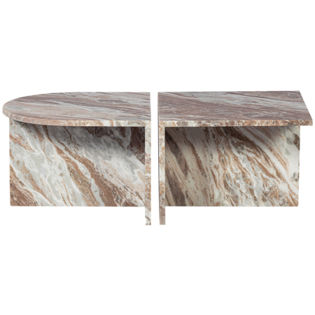 XHAIL oval table, natural marble