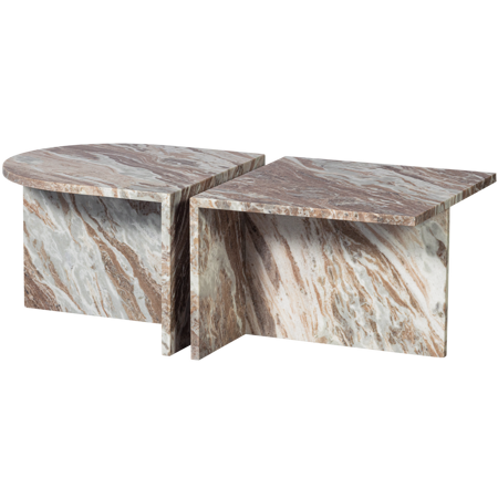 XHAIL rectangular table, natural marble