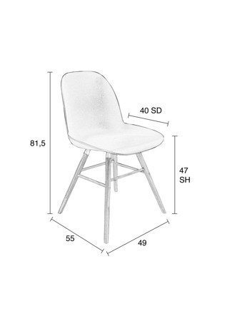 ZUIVER Albert Kuip chair, light gray