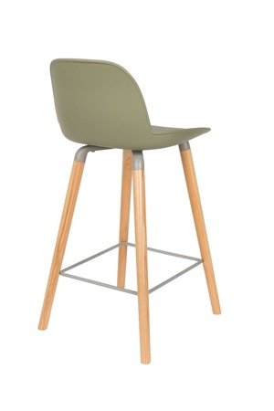 ZUIVER Albert Kuip green low bar stool