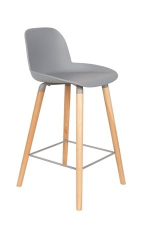 ZUIVER Albert Kuip light gray low bar stool