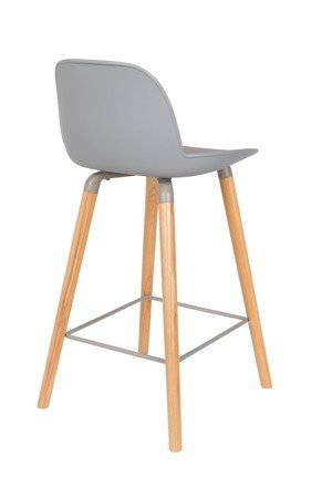 ZUIVER Albert Kuip light gray low bar stool