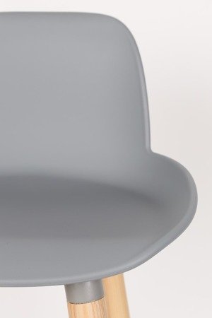 ZUIVER Albert Kuip light grey bar stool