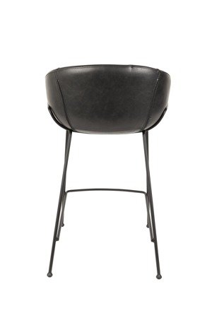 ZUIVER Feston low bar stool black