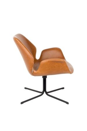 ZUIVER Nikki Lounge Brown Swivel Chair