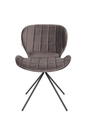 ZUIVER OMG Velvet Chair Gray