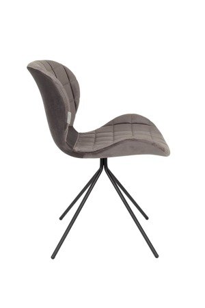 ZUIVER OMG Velvet Chair Gray