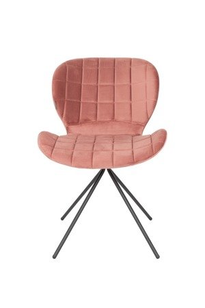 ZUIVER OMG Velvet pink chair