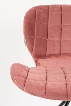 ZUIVER OMG Velvet pink chair