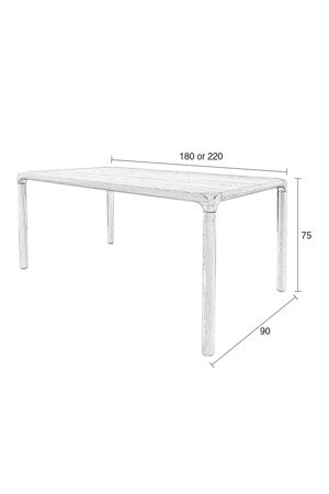 ZUIVER Storm S brown table