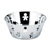 ALESSI Girotondo round basket medium black