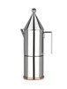 ALESSI La Conica large silver stainless steel coffee maker with copper bottom