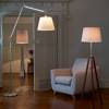 ARTEMIDE Tolomeo Mega floor lamp 42 cm beige shade with dimmer