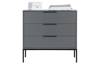 Adam chest of drawers with drawers, steel grey