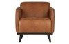 BE PURE Statement cognac eco-leather armchair