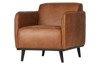 BE PURE Statement cognac eco-leather armchair