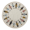 BLOOMINGVILLE FRIENDS round rug natural