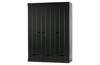 CONNECT 3-door/drawer wardrobe black [FSC]