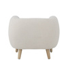 Cade Lounge Chair, White, Polyester