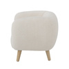 Cade Lounge Chair, White, Polyester