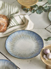 Calen Plate, Blue, Stoneware