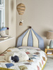 Carley Headboard, Blue, Cotton