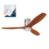 Ceiling fan with LEDS C4 STEM SMART lamp silver-brown