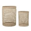 Connie Basket w/Lid, Nature, Seagrass