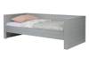 DENNIS bed with backrest light gray