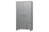 DENNIS light gray wardrobe with drawers