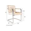 DUTCHBONE STITCHED armchair cognac retro