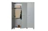 Dennis 3-door wardrobe, pine grey