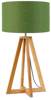 Everest 4-leg table lamp 34cm/ lampshade 32x20cm, linen forest green