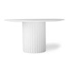 HK LIVING PILLAR round white dining table