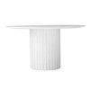 HK LIVING PILLAR round white dining table