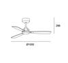 LEDS C4 XALOC ceiling fan black-mahogany 1000 mm