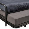 LUCY bed with pull-out second bed, black metal, 90x200cm