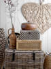 Lally Box w/Lid, Nature, Rattan