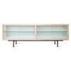 Low chest of drawers HK with glass, natural