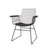 Metal chair with armrests HK LIVING Wire black