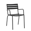 Monsi Dining Chair, Black, Galvanized Metal